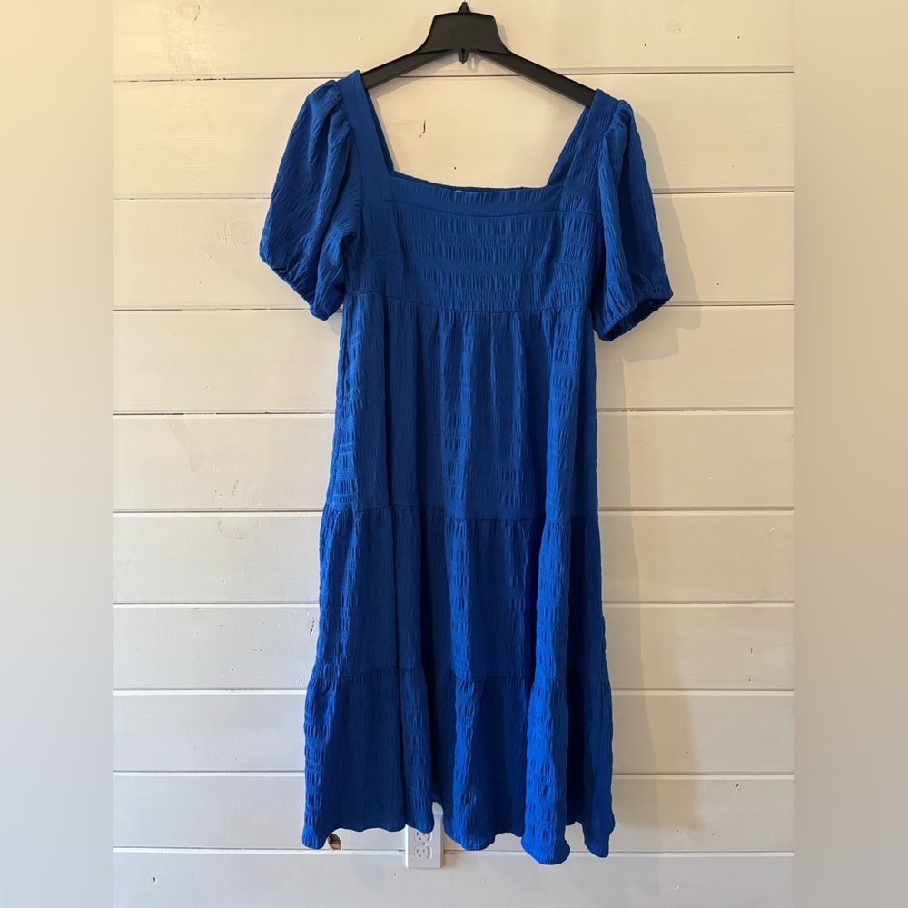 Chic Royal Blue Midi Dress